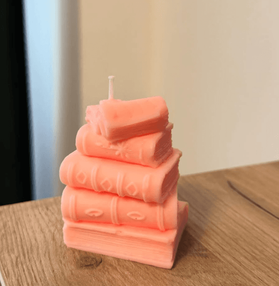 Set 5 lumânări-cărți pentru bibliotecă, ceară de soia handmade, cadou pentru cititori